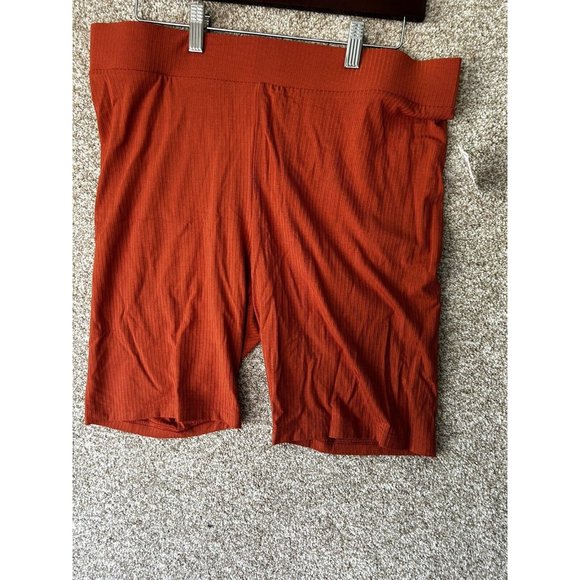 Old Navy Ribbed Dream High Waisted Orange Shorts Size Large Tall - Picture 1 of 7
